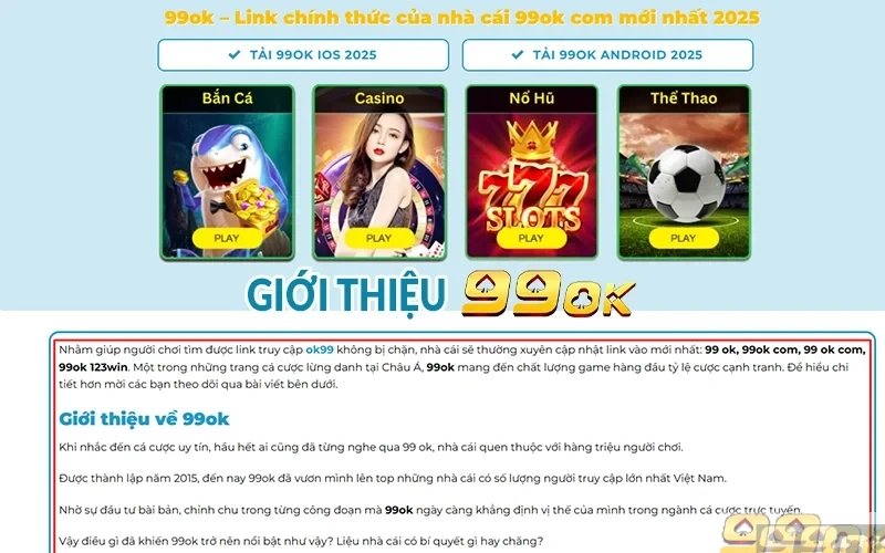99OK - Link Truy Cập Chính Thức Đổi Thành confirmationbias.io Giới thiệu 99ok